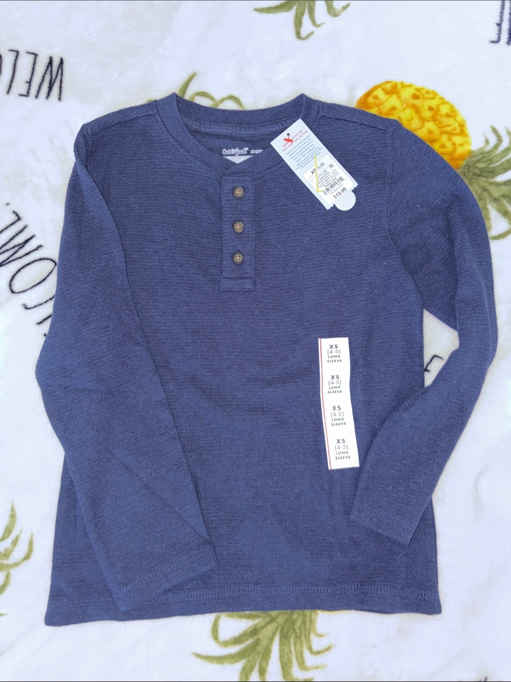 Children's Long-Sleeve cat and jack  Shirt - Blue